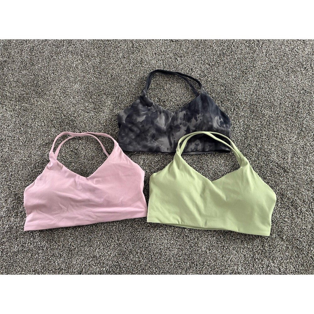 Kamo Fitness  3-Pack Womens Strappy Sports Bras Removable Pads M